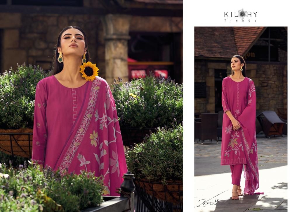 Kilory Zarina Pure Viscose Muslin Digital Printed Suits
